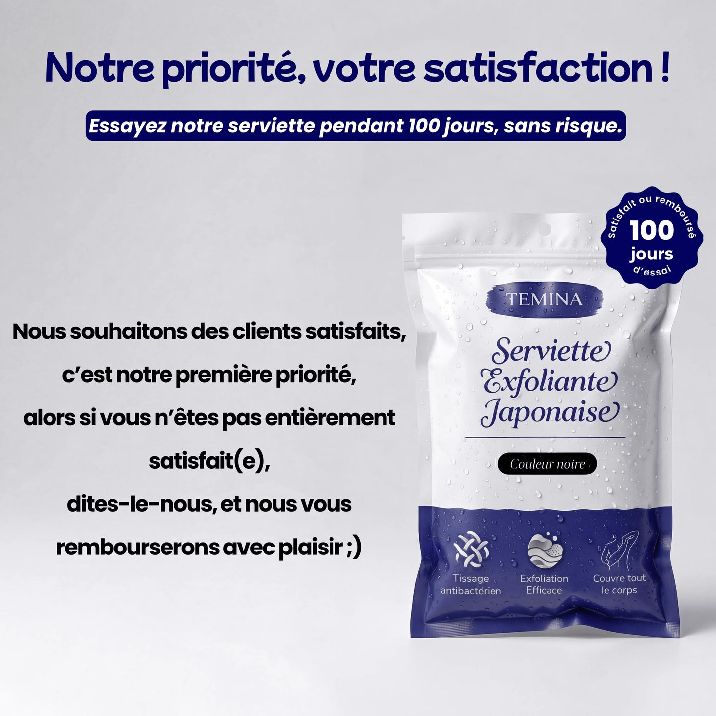 Pack de 3 Serviettes Exfoliante Japonaise